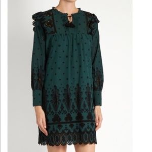 Sea New York Emerald Smock Lace Dress 8